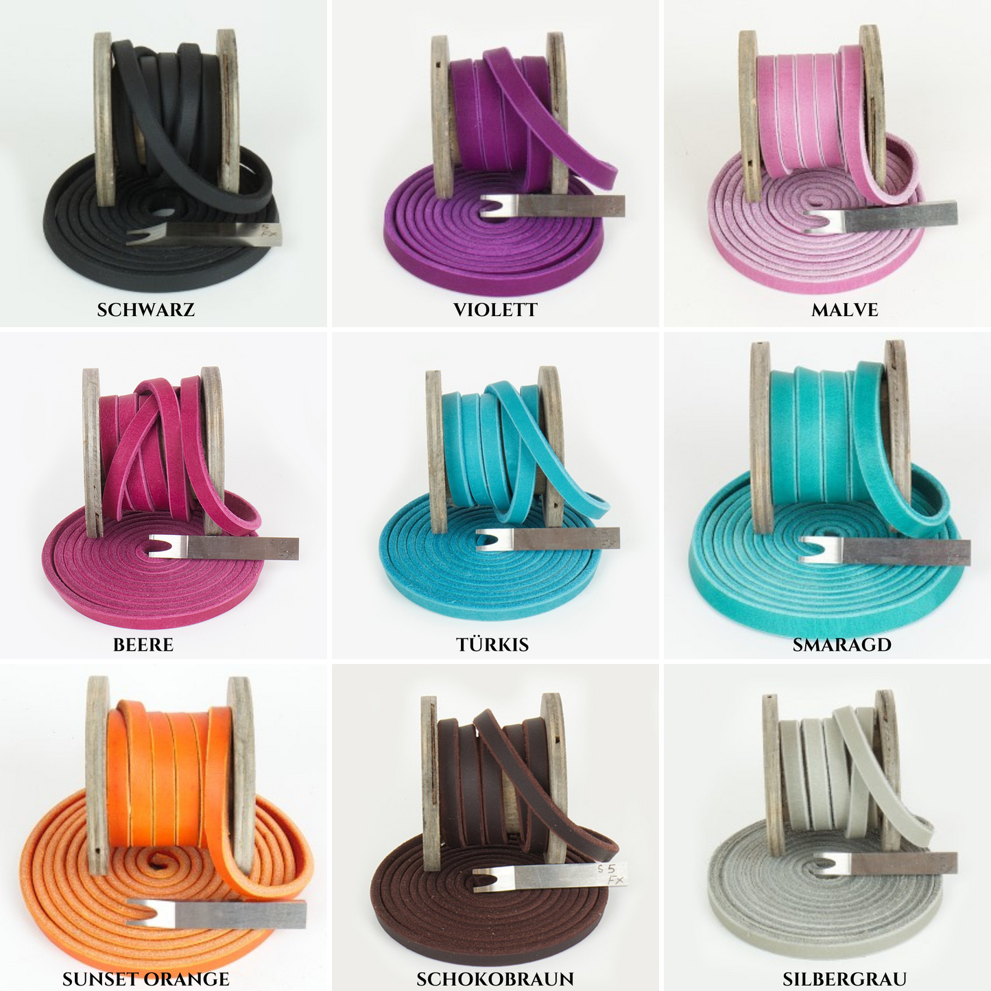 KONFIGURATOR - La Petite Chérie Hundehalsband aus Leder und Paracord für kleine Hunde