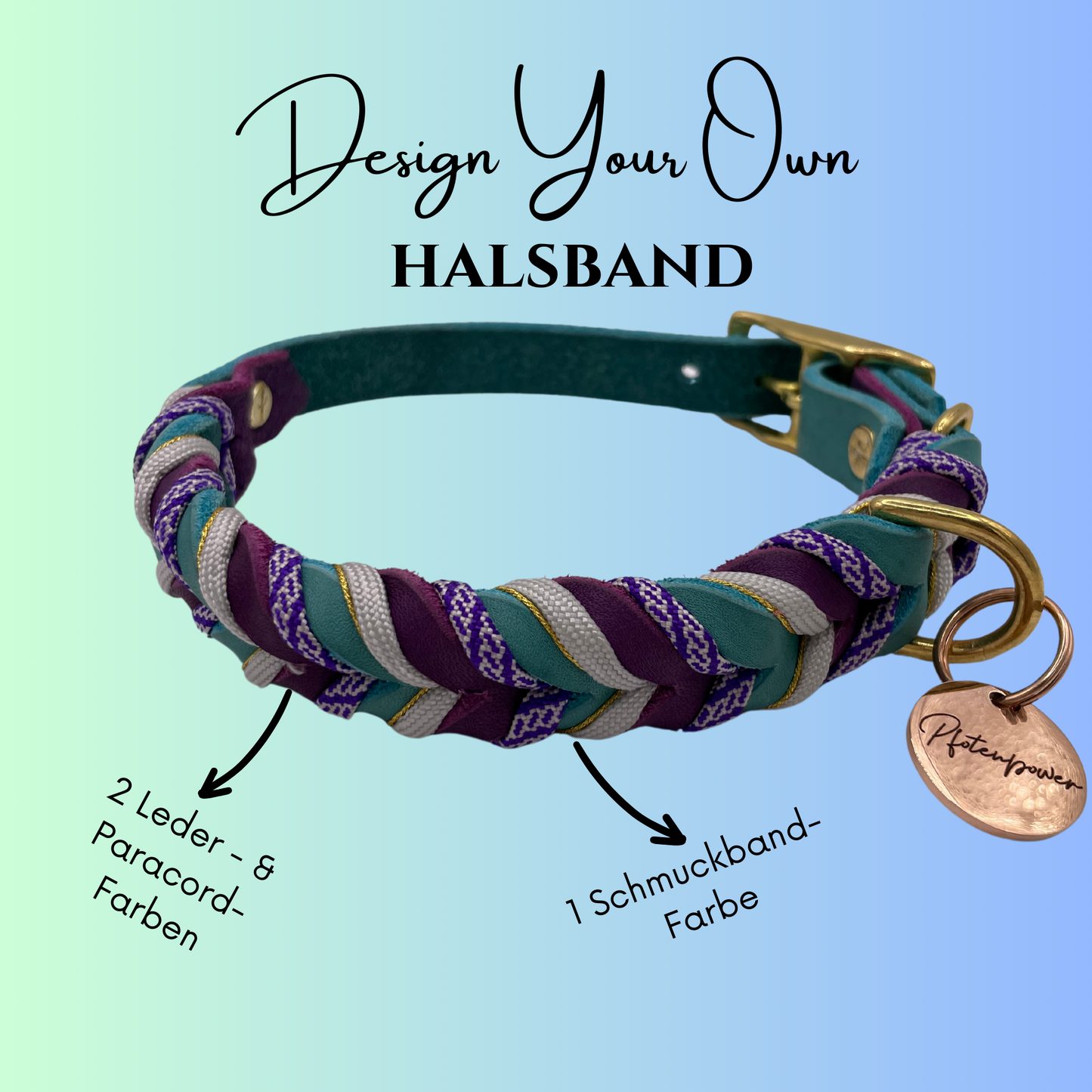 KONFIGURATOR - Designe dein eigenes Hundehalsband aus Leder & Paracord
