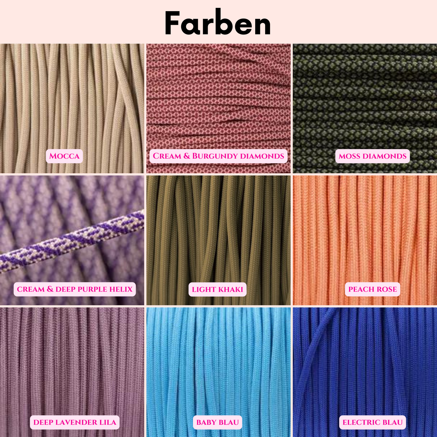 Design Your Own - Gestalte eine individuelle Hundeleine in deinen 4 Lieblingsfarben