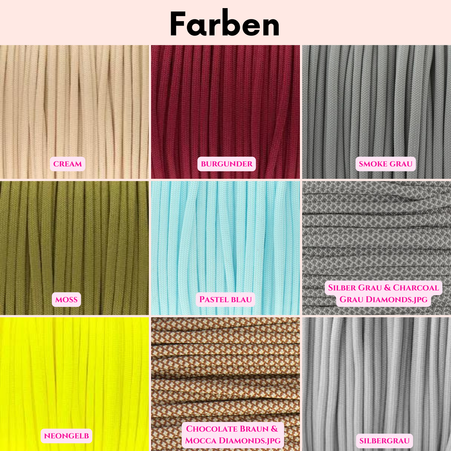 Design Your Own - Gestalte eine individuelle Hundeleine in deinen 4 Lieblingsfarben